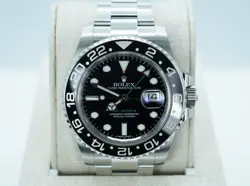 ROLEX 116710LN GMT MASTER 2 STAINLESS STEEL BLACK CERAMIC BEZEL 2018 FULL SET