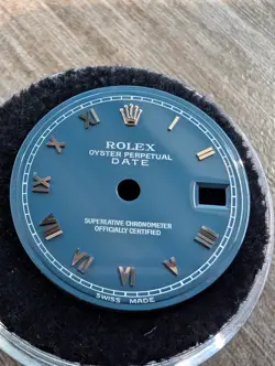 GENUINE ROLEX DATE 26MM BLUE DIAL SILVER ROMAN MARKERS 6916 69160 179160