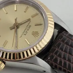 Rolex Oyster Perpetual 67193 18k 25mm Gold SS Lady Automatic 1980s Luxury RA457