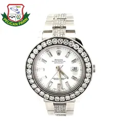ROLEX DATEJUST 41MM 116300 CUSTOM DIAMOND BEZEL, DIAL AND BAND *READ (PSH026533)