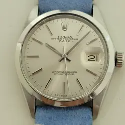 ROLEX OYSTER PERPETUAL DATE REF 1500 35MM MENS AUTOMATIC 1970S W PAPER RA534B