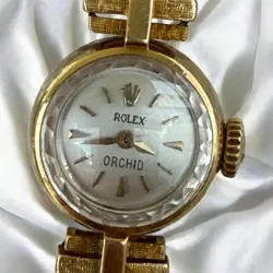Vintage 18K Gold Rolex Elegant Orchid Cocktail Watch Petite 22.36gr approx.