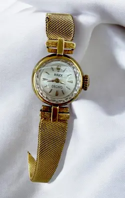 Vintage 18K Gold Rolex Elegant Orchid Cocktail Watch Petite 22.36gr approx.