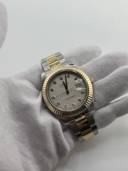 ROLEX DATEJUST II 41MM 116333 TWO-TONE OYSTER BRACELET FACTORY DIAMOND DIAL