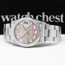 Rolex Datejust 31 78274, Steel & White Gold, Black Mother of Pearl Diamond, O...