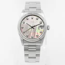 Rolex Datejust 31 78274, Steel & White Gold, Black Mother of Pearl Diamond, O...
