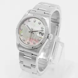 Rolex Datejust 31 78274, Steel & White Gold, Black Mother of Pearl Diamond, O...
