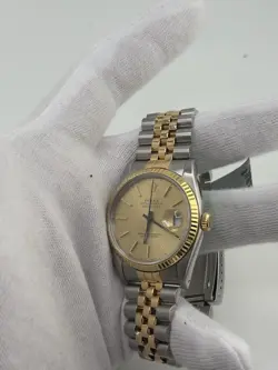 ROLEX DATEJUST 36MM 16233 TWO-TONE JUBILEE BRACELET GOLD FLUTED BEZEL WATCH