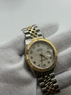 ROLEX DATEJUST 36MM 16263 TWO-TONE JUBILEE THUNDERBIRD BEZEL WATCH