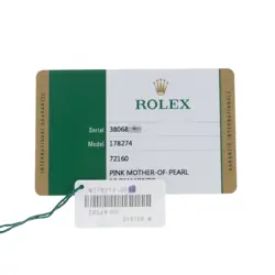 ROLEX DATEJUST 31 178274 MOTHER OF PEARL DIAMOND STEEL OYSTER LADIES WATCH 2018