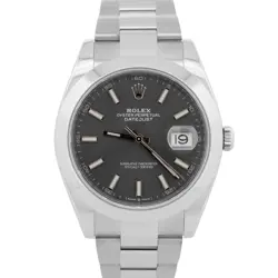 MINT PAPERS ROLEX DATEJUST 41 RHODIUM STAINLESS STEEL 41MM WATCH 126300 BOX