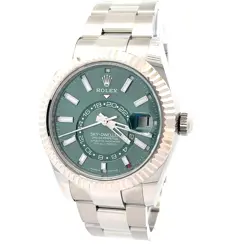 ROLEX 2025 SKY DWELLER 336934 GREEN 42MM STAINLESS STEEL WATCH W/ BOX AND PAPERS