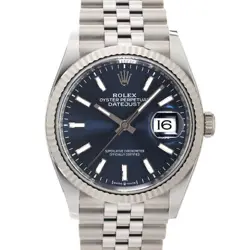 ROLEX DATEJUST 36 126234 BLUE JUBILEE WARRANTY 2024 BOX/PAPER