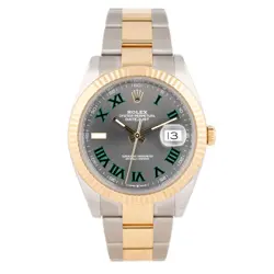 ROLEX DATEJUST 41 WIMBLEDON STAINLESS STEEL & YELLOW GOLD 41MM 126333 FULL SET