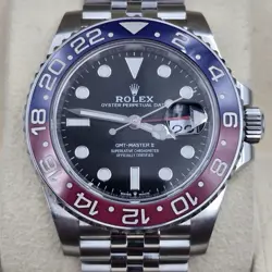 MINT PAPERS ROLEX GMT MASTER PEPSI RED BLUE JUBILEE CERAMIC 126710BLRO WATCH BOX