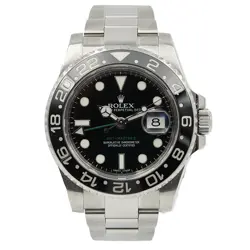 ROLEX GMT-MASTER II 116710LN 40MM BLACK BEZEL W. WARRANTY CARD 2011
