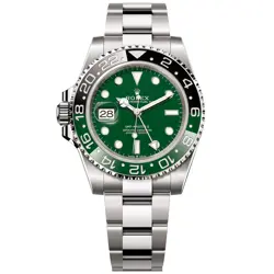 ROLEX GMT-MASTER II 40MM GREEN DIAL WHITE GOLD OYSTER BRACELET WATCH 126729VTNR
