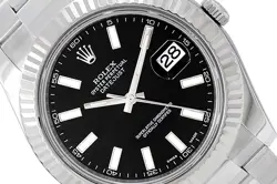 41MM ROLEX DATEJUST II STAINLESS STEEL WATCH 116334 BLACK DIAL W/ CARD