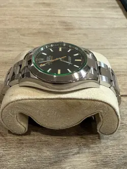 ROLEX ♛ MILGAUSS Green Sapphire Black Dial 40mm 116400GV FullSet Box&Papers&Tags