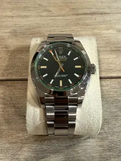 ROLEX ♛ MILGAUSS Green Sapphire Black Dial 40mm 116400GV FullSet Box&Papers&Tags
