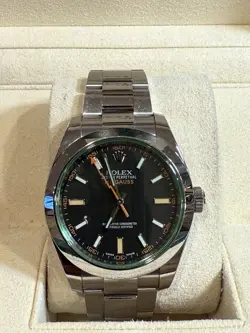 ROLEX ♛ MILGAUSS Green Sapphire Black Dial 40mm 116400GV FullSet Box&Papers&Tags