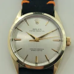 ROLEX OYSTER PERPETUAL 1024 34MM GOLD CAPPED MENS AUTOMATIC 1960S VINTAGE RA584