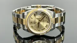 ROLEX LADY DATEJUST 28MM 279173-0010 CHAMPAGNE ROMAN DIAL, OYSTER BRACELET, WORN