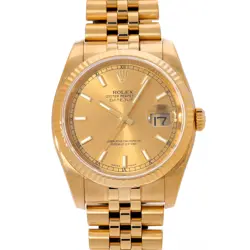 ROLEX DATEJUST 36 116238 CHAMPAGNE WATCH 677310