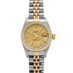 ROLEX DATEJUST 69173 CHAMPAGNE TAPESTRY WATCH 669366