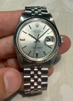 SERVICED VINTAGE ROLEX DATEJUST 1601 SS 36MM