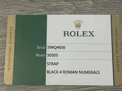 ROLEX GUARANTEE WARRANTY CARD BOOKLET 2018 CELLINI 50505 !