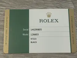ROLEX GUARANTEE WARRANTY CARD BOOKLET 2020 SEA-DWELLER 126603 !