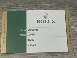 ROLEX GUARANTEE WARRANTY CARD BOOKLET 2018 SEA-DWELLER DEEPSEA 126660 !