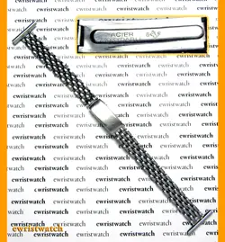 RARE 50S GAY FRERES BEADS OF RICE SS BRACELET 19MM STRAIGHT ENDS -ROLEX, PP, VC
