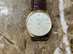 ROLEX MIDSIZE CELLINI SOLID 18KT GOLD! MODEL 4133! MANUAL WIND! LOOK! 31MM! READ