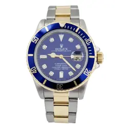W/BLUE DIAMOND DIAL.