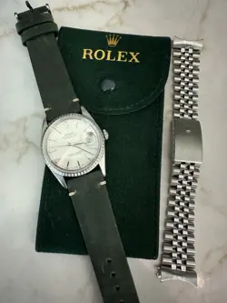 *VERY NICE* ROLEX 2005 DATEJUST 16220 36MM STEEL SILVER DIAL AUTOMATIC SERVICED