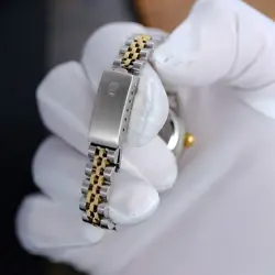 Rolex Datejust Ladies Two-Tone Pink Mother of Pearl Roman Numeral Watch 26mm