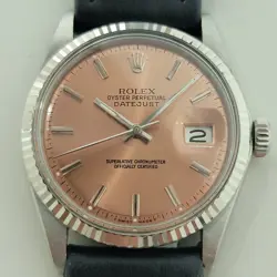 ROLEX OYSTER DATEJUST 1601 36MM 18K GOLD SS MENS AUTOMATIC 1970S VINTAGE RA559B