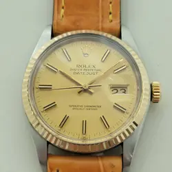 ROLEX OYSTER DATEJUST REF 16013 MENS 36MM 18K SS 1970S AUTOMATIC SWISS RA558B