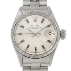 ROLEX OYSTER PERPETUAL DATE 6524 21 SERIES STAINLESS STEEL AUTOMATIC SILVER DIAL