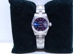 ROLEX OYSTER PERPETUAL DATE JUST 79160 BLUE DIAL STAINLESS STEEL W/SPARE FRAME