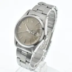 ROLEX OYSTER PERPETUAL DATE 1500 GRAY DIAL CASE SIZE 34MM STAINLESS STEEL