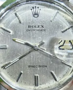 ROLEX OYSTER PERPETUAL DATE STAINLESS STEEL AUTOMATIC ANALOG SILVER DIAL WOMEN