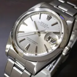 ROLEX OYSTER PERPETUAL DATE 1500 CAL.1560 SILVER DIAL STAINLESS STEEL W/BOX