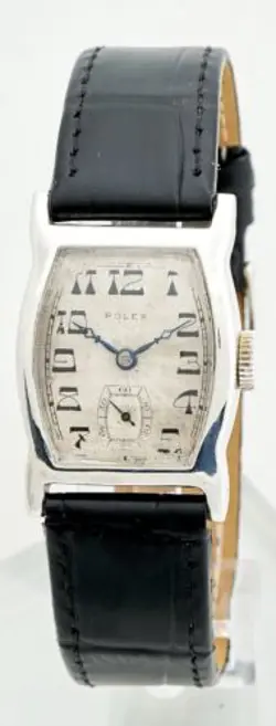 Rolex Prima Tonneau ‘1928’ Rare Gents Collectors Vintage Sterling Silver Watch,
