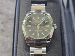 ROLEX MILGAUSS 116400GV SILVER OYSTER BRACELET WITH SMOOTH BEZEL