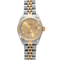 ROLEX DATEJUST 69173G CHAMPAGNE/DIAMOND WATCH 676113