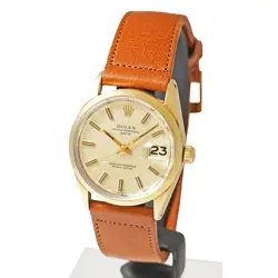 ROLEX OYSTER PERPETUAL DATE REF.1550 ANTIQUE CHAMPAGNE MEN'S WATCH SIZE 34MM