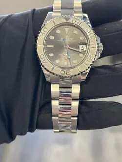 ROLEX Yacht Master 37mm 268622 Rhodium Dial Stainless Steel & Platinum BOX PAPER